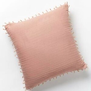 Anthropologie Airy Gauze Pillow - dusty pink